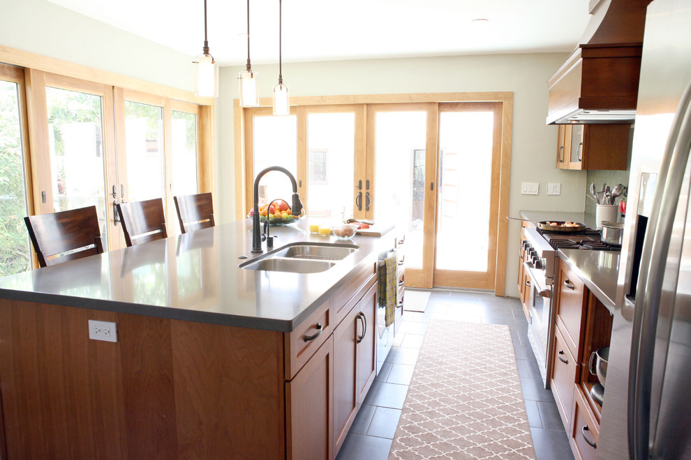 Warehouse of Tiffany Kitchen Contemporary with Breakfast Bar Double Bowl
