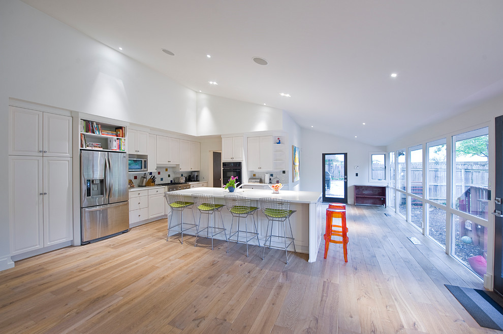Washed Oak Furniture Kitchen Modern with Backsplash Bar Barn Wood