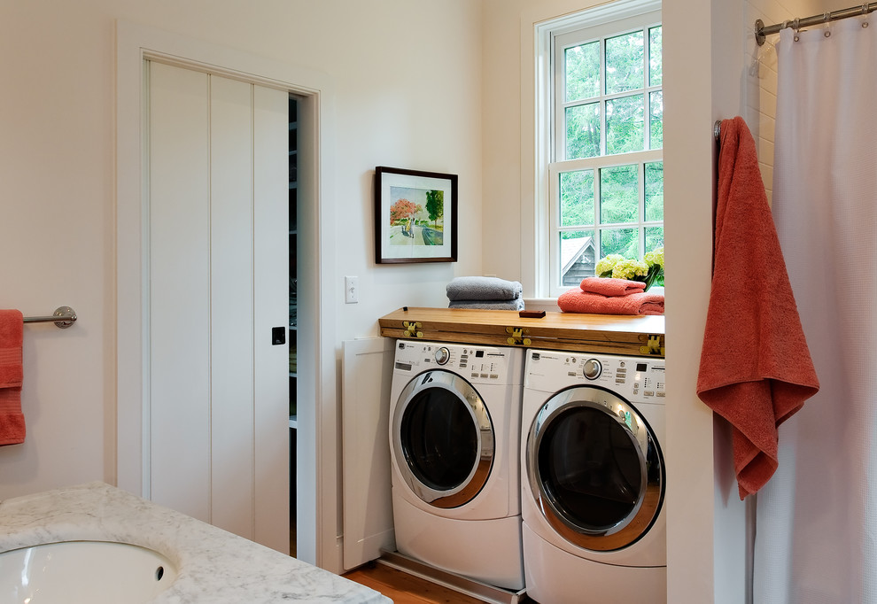 Washer Dryer Cabinet Bathroom Traditional with Country Home Covered Washer Dryer