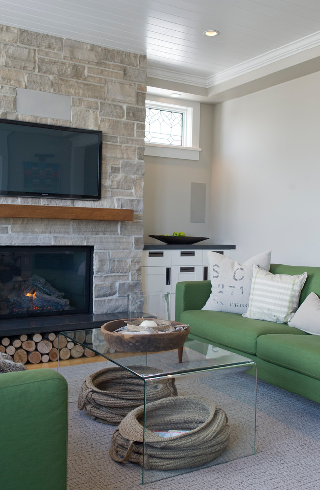 Waterfall Coffee Table Family Room Transitional with Concrete Countertops Concrete Hearth