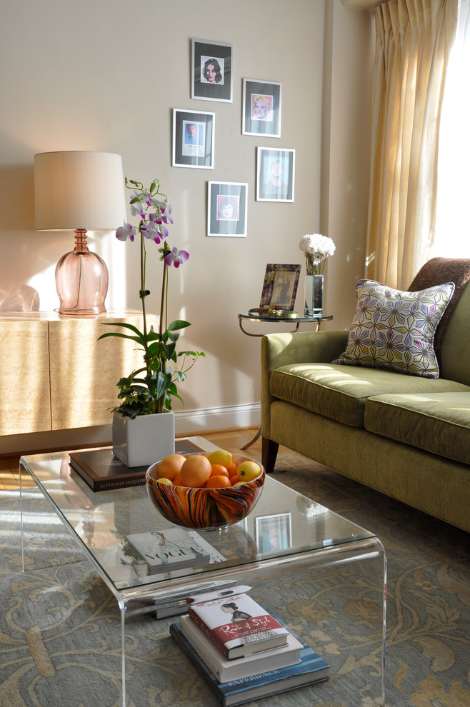 Waterfall Coffee Table Living Room Transitional with None 