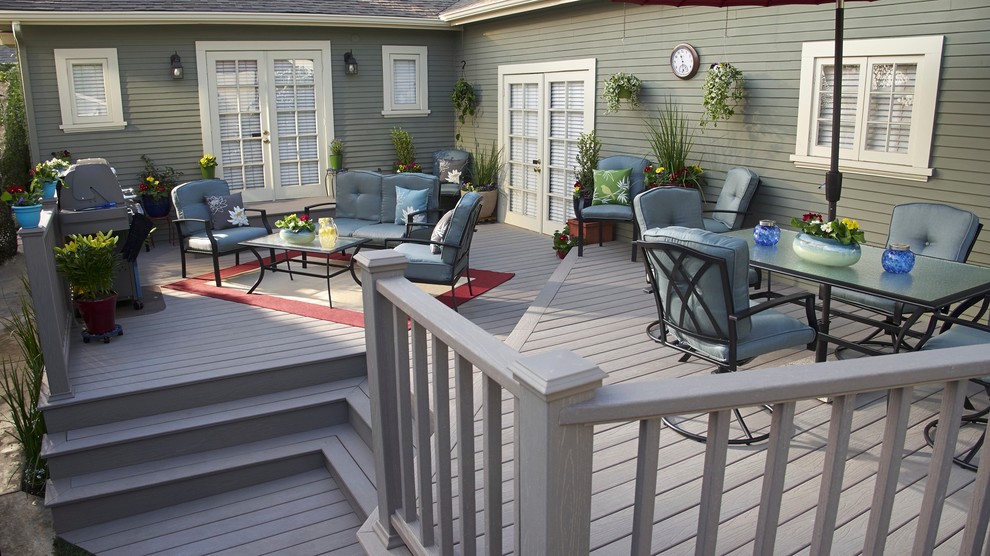 Weathered Wood Shingles Deck with None 