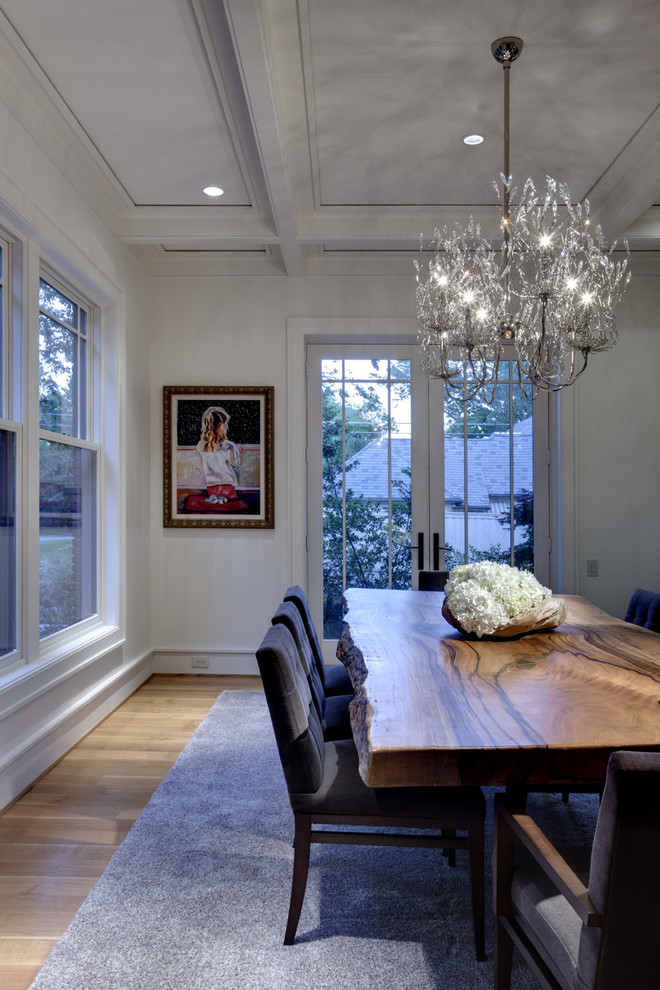 Wedge Side Table Dining Room Contemporary with Baseboards Ceiling Lighting Centerpiece