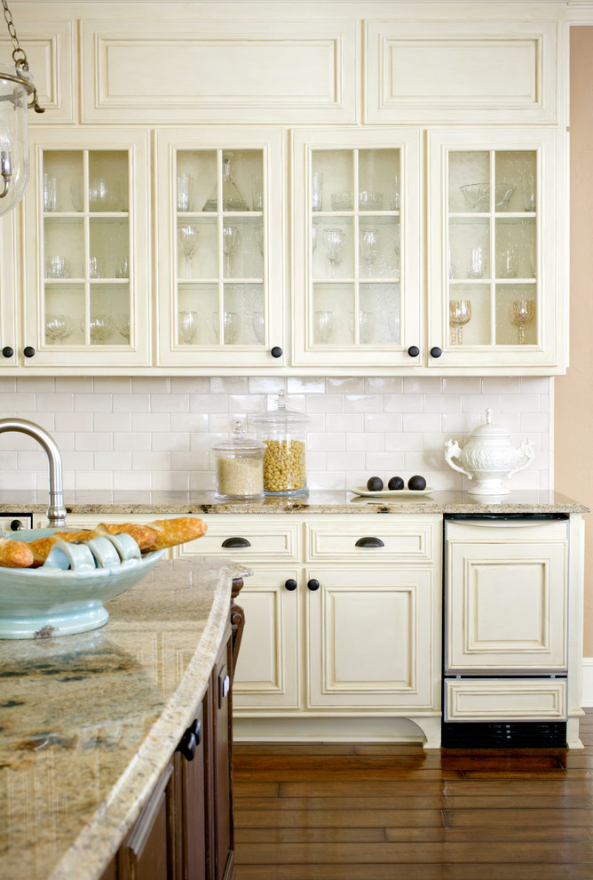 What Are Subway Tiles Kitchen Traditional with Chandelier Glossy Tile Kitchen