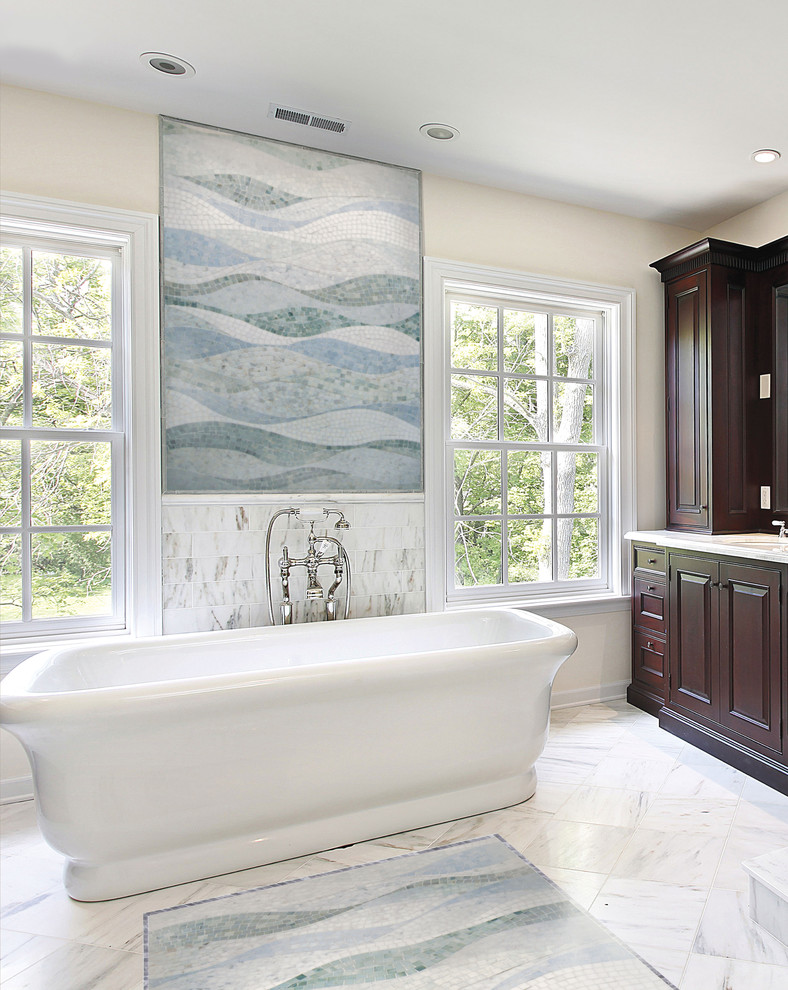 What is Mosaic Tile Bathroom Contemporary with Bathroom Tile Ceiling Lighting