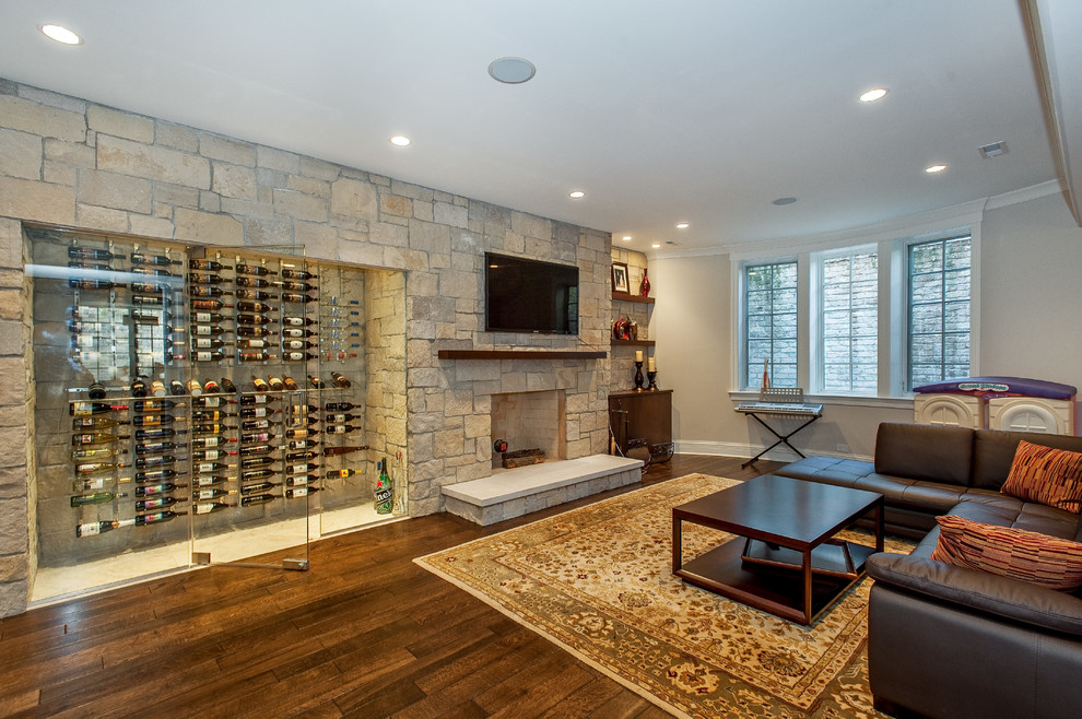 Where to Get Free Wine Crates Basement Transitional with Accent Wall Basement Entertainment