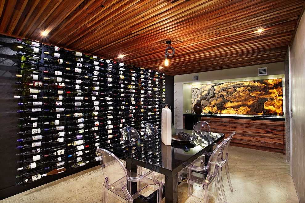 Where to Get Free Wine Crates Wine Cellar Contemporary with Backlit Backlit Onyx Black