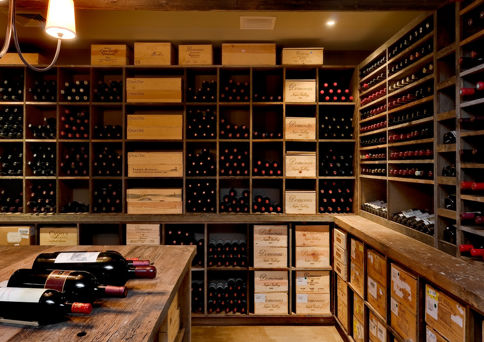 Where to Get Free Wine Crates Wine Cellar Traditional with Antique Wood Beams Antique