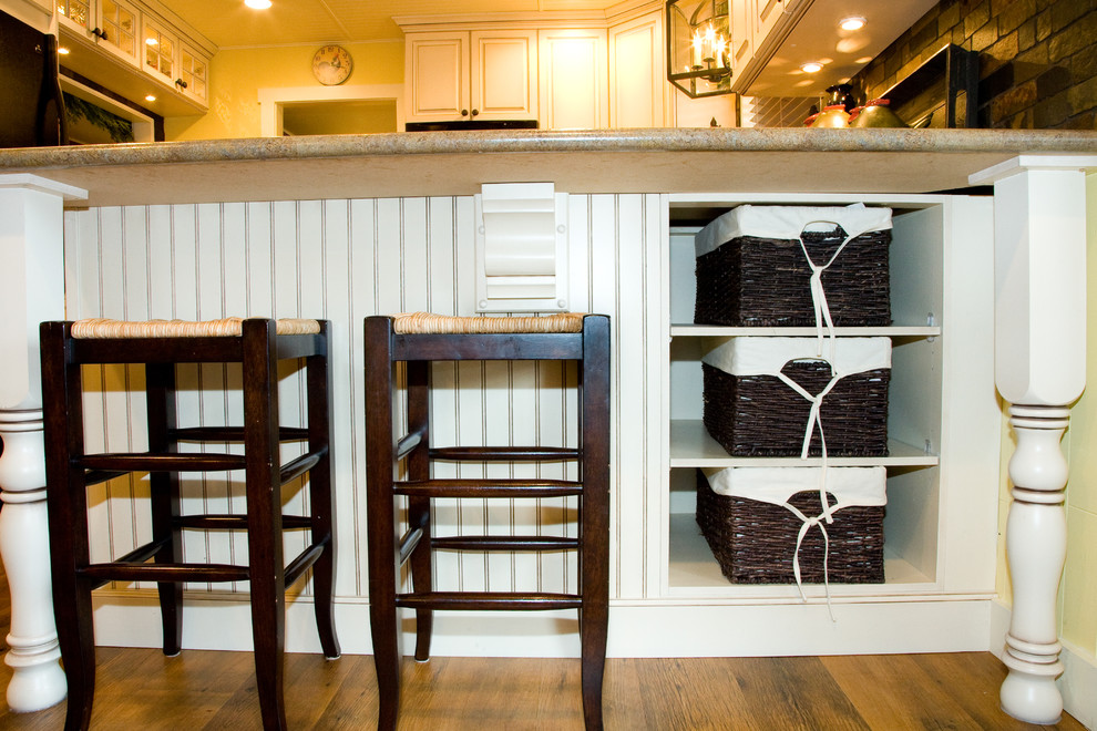 White Beadboard Kitchen Cabinets Kitchen Traditional with Covetop Custom Corbels Custom