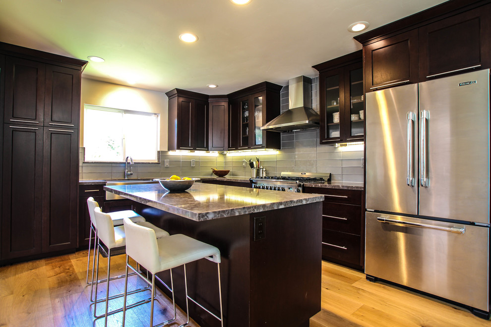 White Cork Flooring Kitchen Contemporary with Barstools Bathroom Brown Felicetta