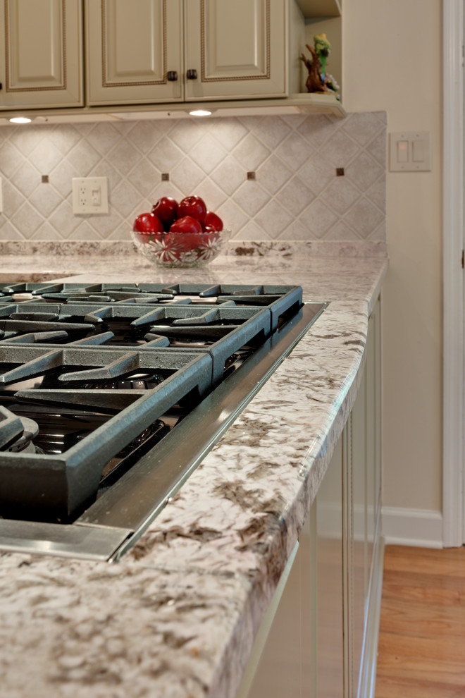 White Diamond Granite Spaces Traditional with None 