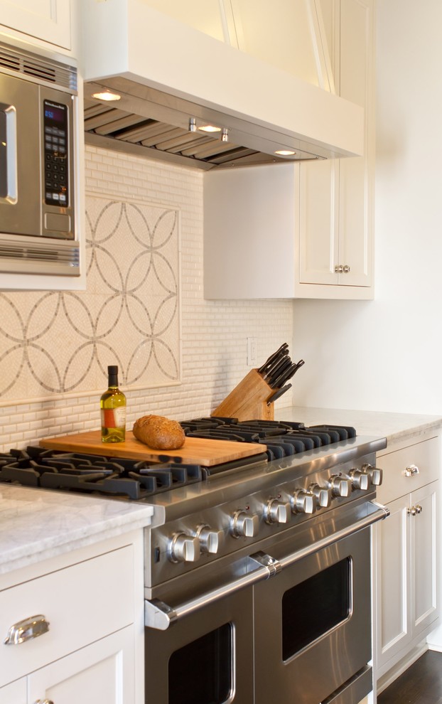 White Granite Countertops Kitchen Traditional with None 1