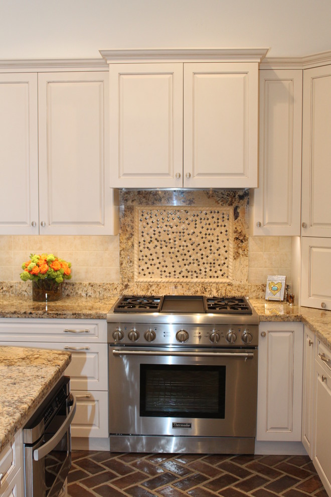 White Kitchen Cabinets Design Kitchen Traditional with Brookhaven Cabinetry Brushed Nickel