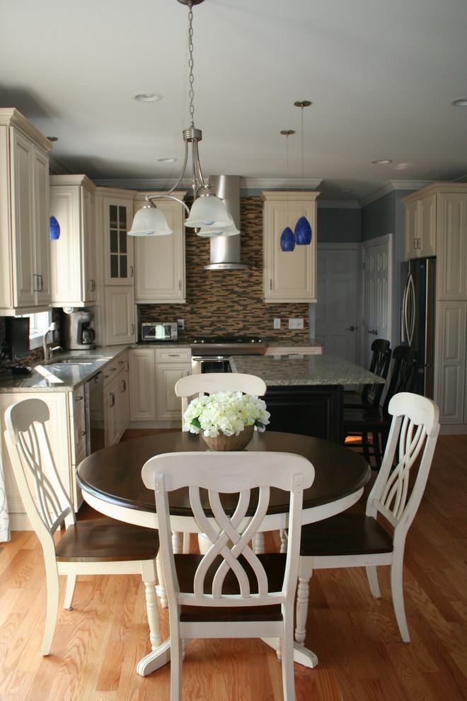 White Kitchen Cabinets Design Kitchen Traditional with Blue Pendant Lighting Cypress