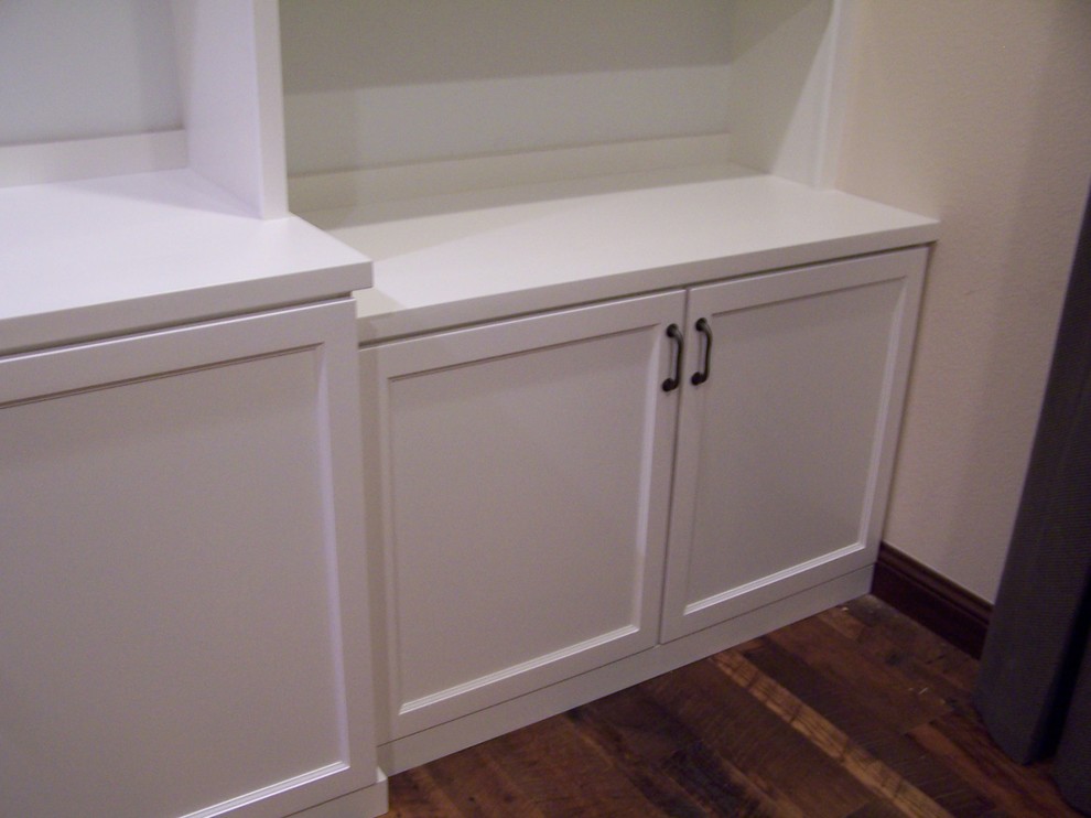 White Lacquer Bookcase Home Office Contemporary with Bookcase Built in Custom1