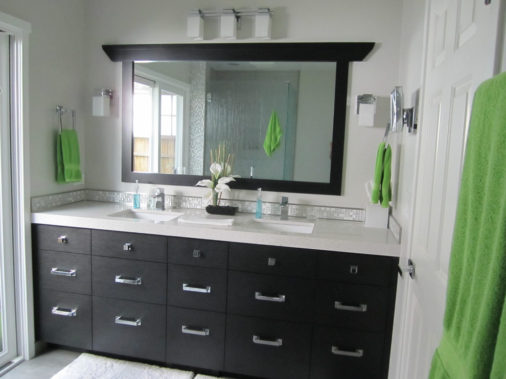 White Lacquer Coffee Table Bathroom Asian with Accent Tile Asian Mirror