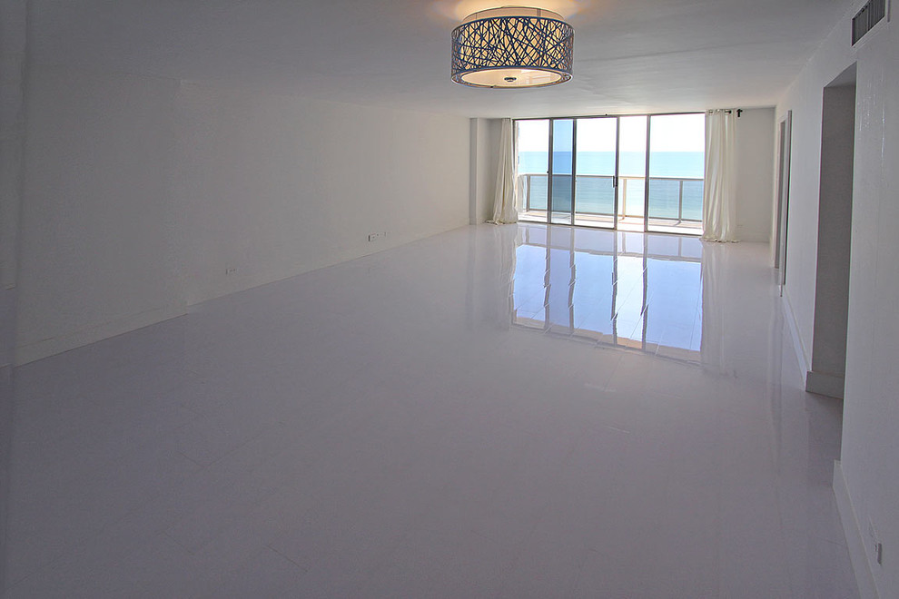 White Laminate Flooring Spaces Modern with Ocean View White Glossy2