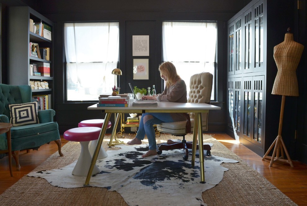 White Leather Office Chair Home Office Eclectic with Designer Desk Eclectic Misty