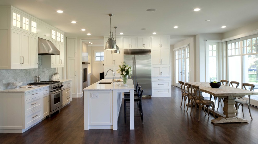 White Oak Flooring Kitchen Contemporary with Carrara Clean Modern Smple