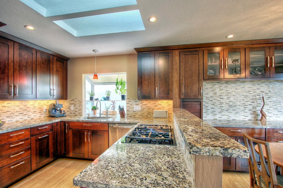 White Picket Fences Kitchen Contemporary with Appliances Backsplash Bath Cabinetry