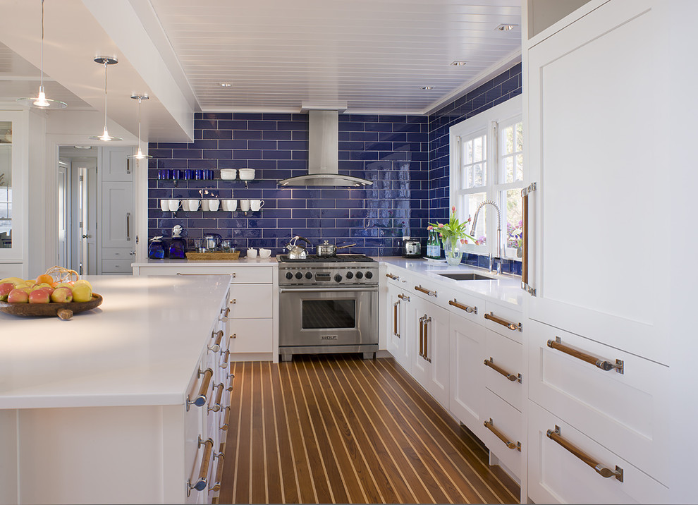 White Shaker Cabinets Kitchen Beach with Coastal Kitchen Ct Architect
