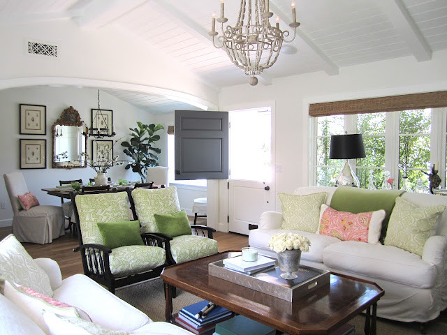 White Slipcover Sofa Family Room Contemporary with None 