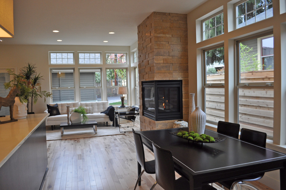 White Tufted Sofa Living Room Modern with Area Rug Clerestory Windows