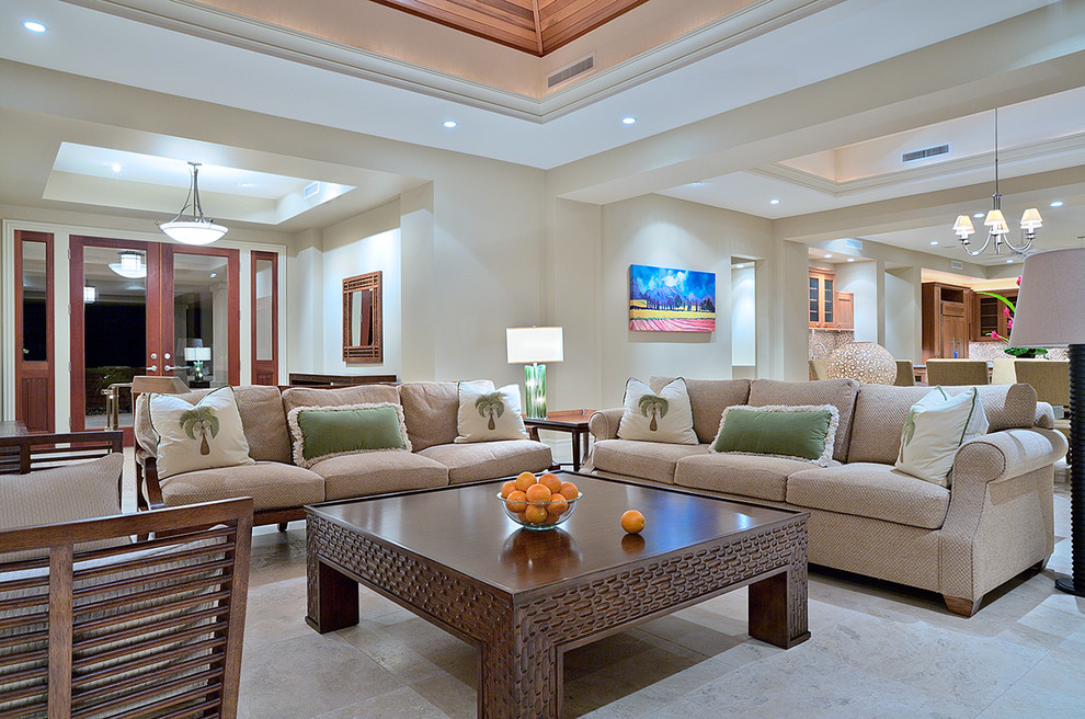 Wicker Coffee Table Living Room Tropical with Accent Ceiling Ceiling Lamp
