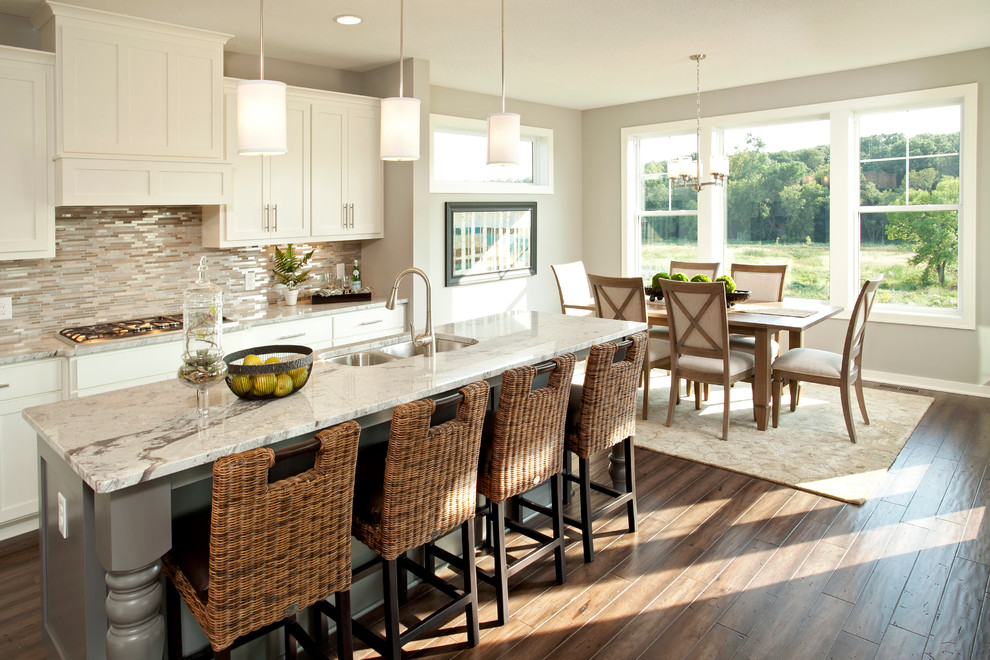 Wicker Counter Stools Kitchen Transitional with Beige Rug Dining Room