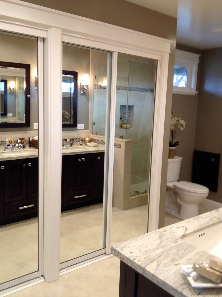 Wide Plank Flooring Bathroom Craftsman with Arts Crafts Ceramic Tile