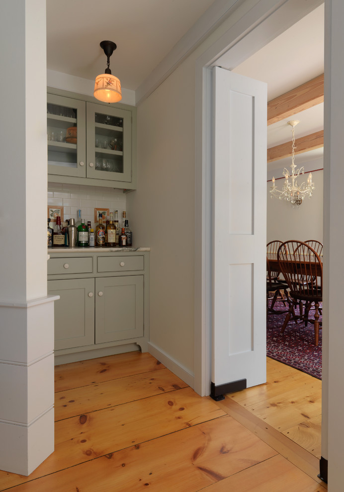 Wide Plank Flooring Kitchen Farmhouse with Butlers Pantry Glass Front1