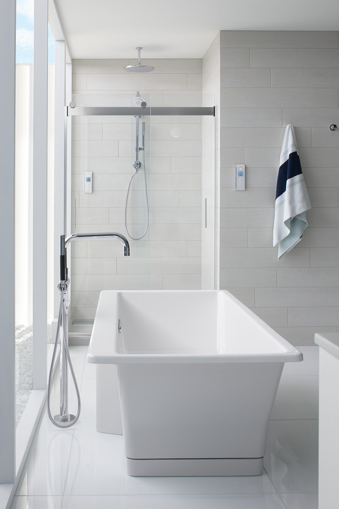 Window Coverings Houston Bathroom Contemporary with Bright Bathroom Clear Shower