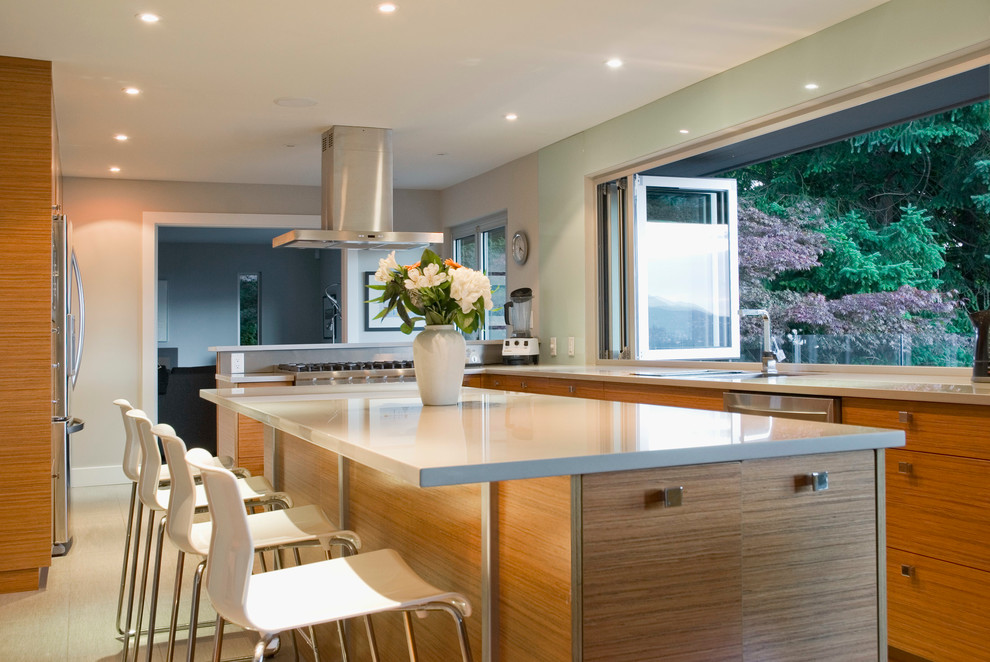 Window Coverings Houston Kitchen Contemporary with Bifold Window Floral Arrangement