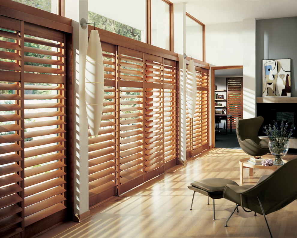 Window Shutters Exterior Spaces Modern with Blinds for French Doors