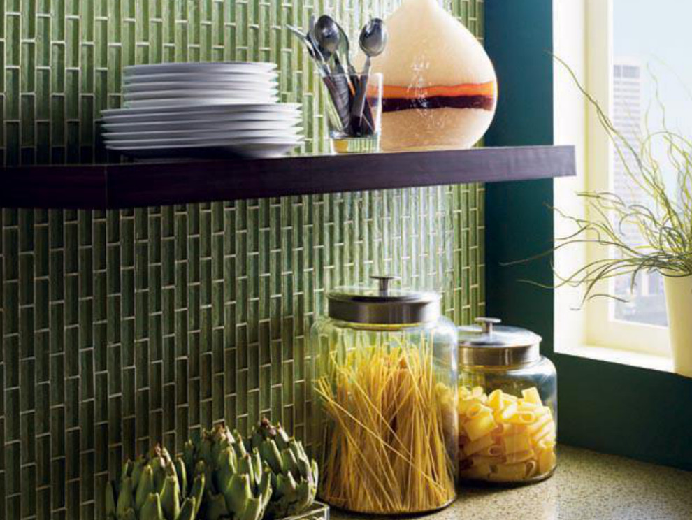 Window Treatment for Bay Windows Kitchen Traditional with None 