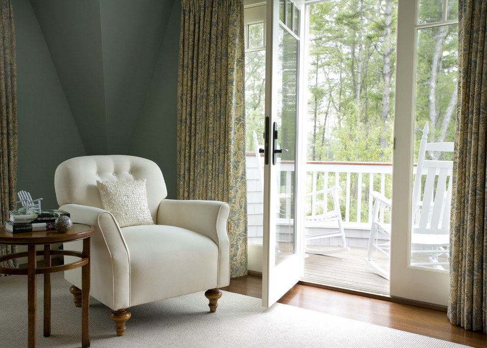 Window Treatment for French Doors Bedroom Traditional with Area Eug Arm Chair