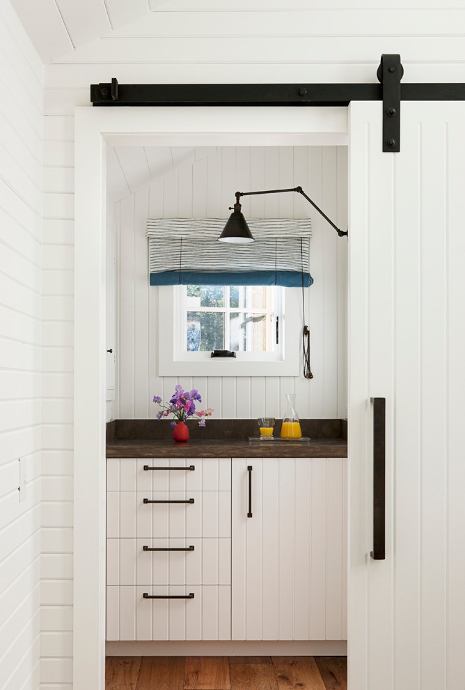 Window Treatment for Sliding Doors Kitchen Contemporary with Bar Area Barn Hardware