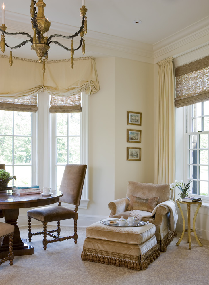 Window Treatments for Kitchens Living Room Traditional with Balloon Shades Baseboards Carpet