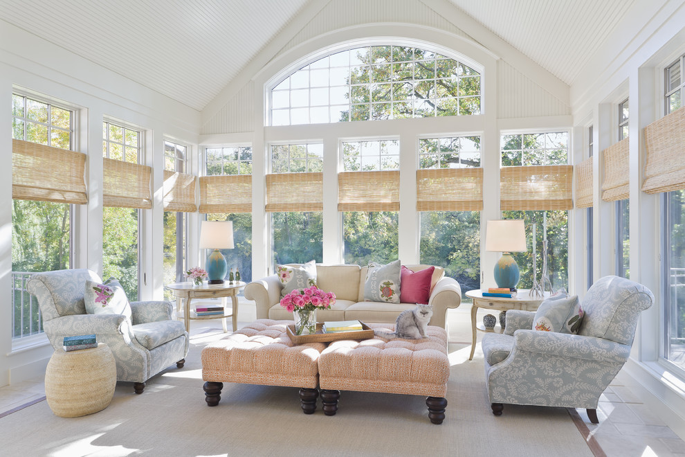 Window Treatments for Sunrooms Sunroom Traditional with Arched Window Area Rug
