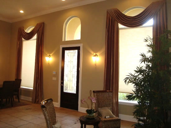 Window Treatments for Tall Windows Spaces with Curtains Custom Window Treaments
