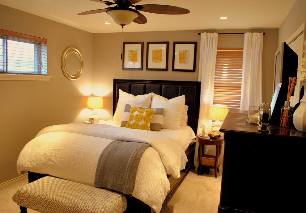Window Treatments Pictures Bedroom Traditional with Bedside Table Ceiling Fan