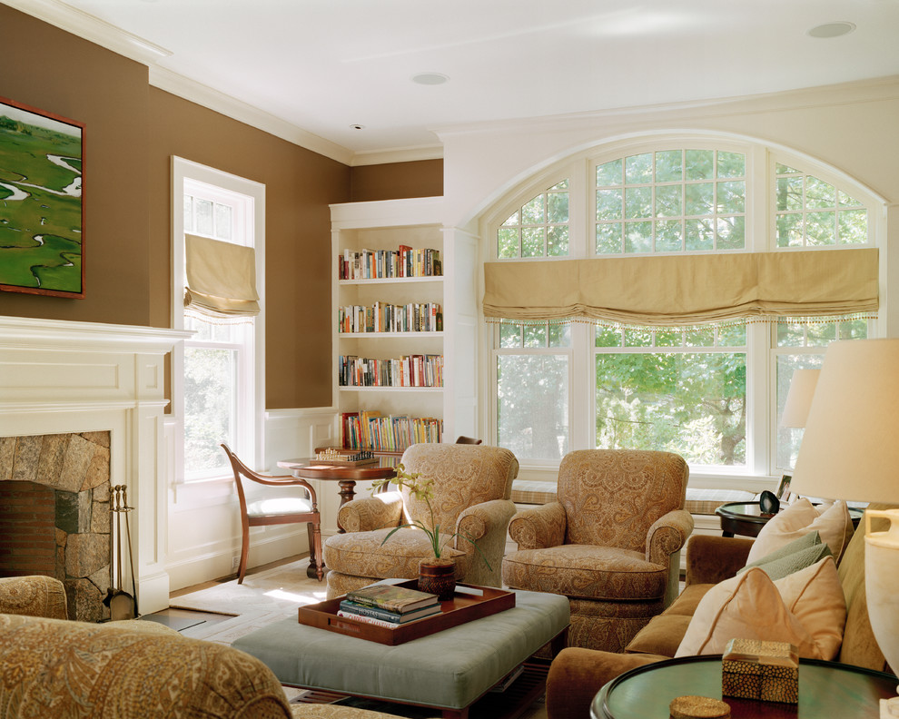 Window Valance Ideas Family Room Traditional with Arched Window Book Case2