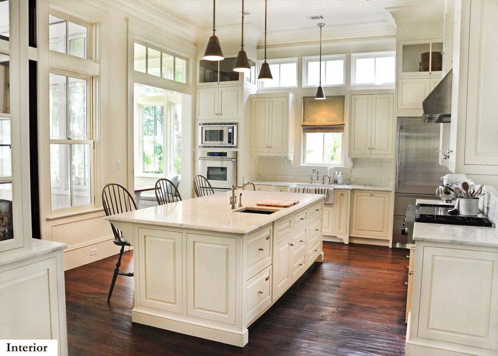 Windows with Transoms Kitchen Traditional with None 