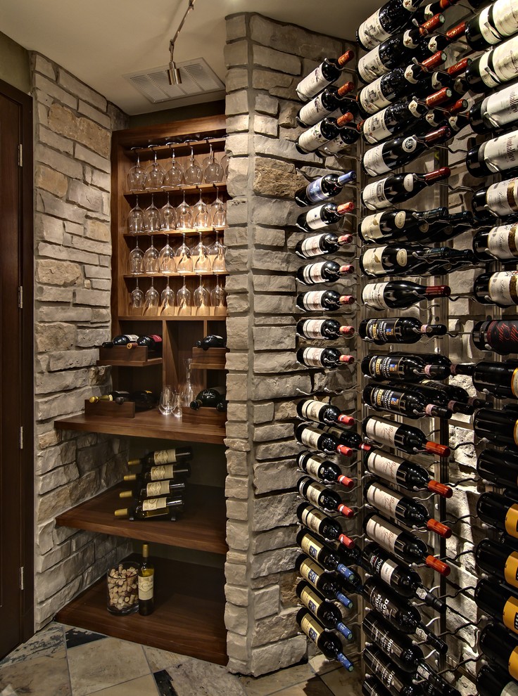 Wine Glass Rack Wine Cellar Traditional with Barware Built in Storage