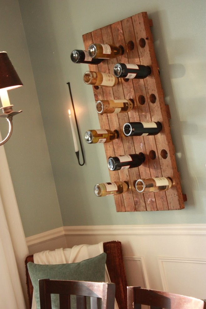 Wine Rack Ideas Spaces Eclectic with Blue Brown Chair Rail
