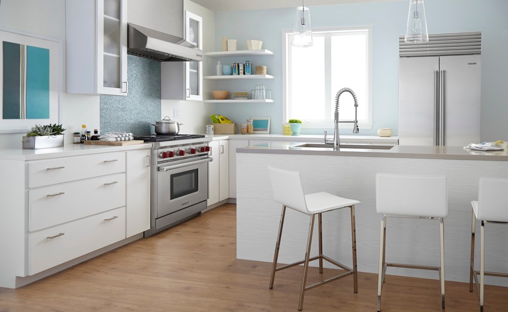 Wolf 36 Gas Range Kitchen Contemporary with None 