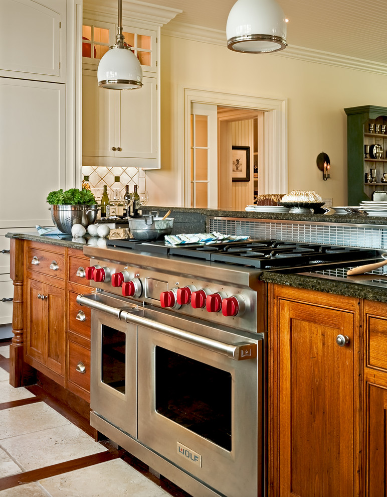 Wolf 48 Gas Range Kitchen Traditional with Appliances Cabinetry Country Kitchen