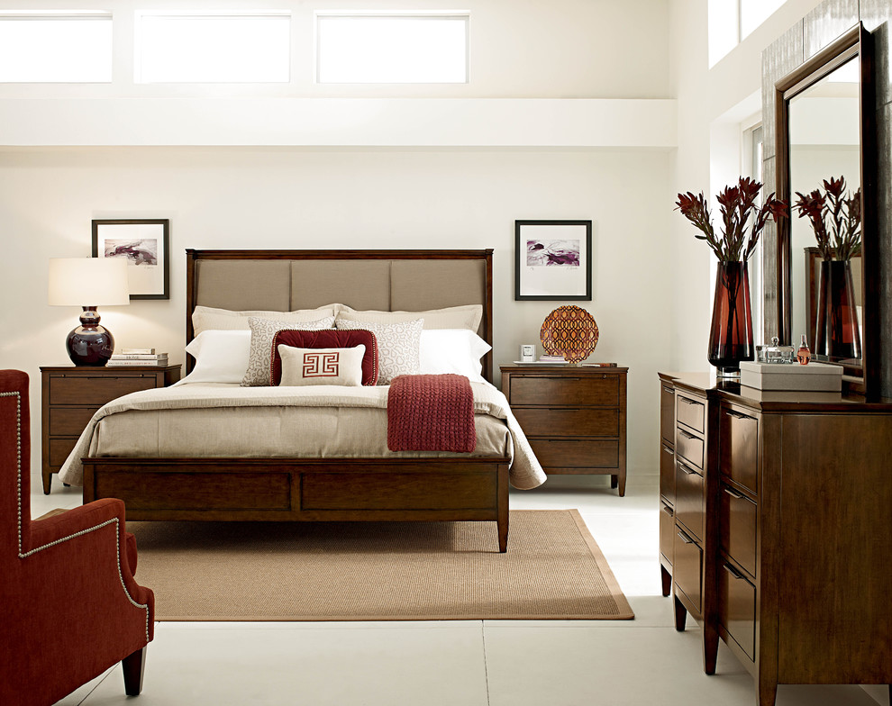 Wood and Upholstered Bed Bedroom with Bedroom Queen Bed Solid