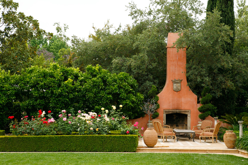 Wood Burning Fire Pit Patio Mediterranean with Bold Fireplace Furniture Hardscape