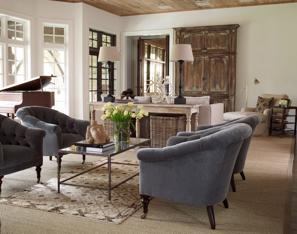 Wood Exterior Doors Living Room Transitional with Area Rug Armchair Armoire